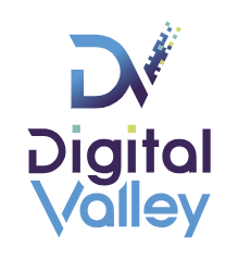 Logo de la Digital Valley qui propose des formations sur l'intelligence artificielle animées par Andréa Quintero de IAQ Consulting